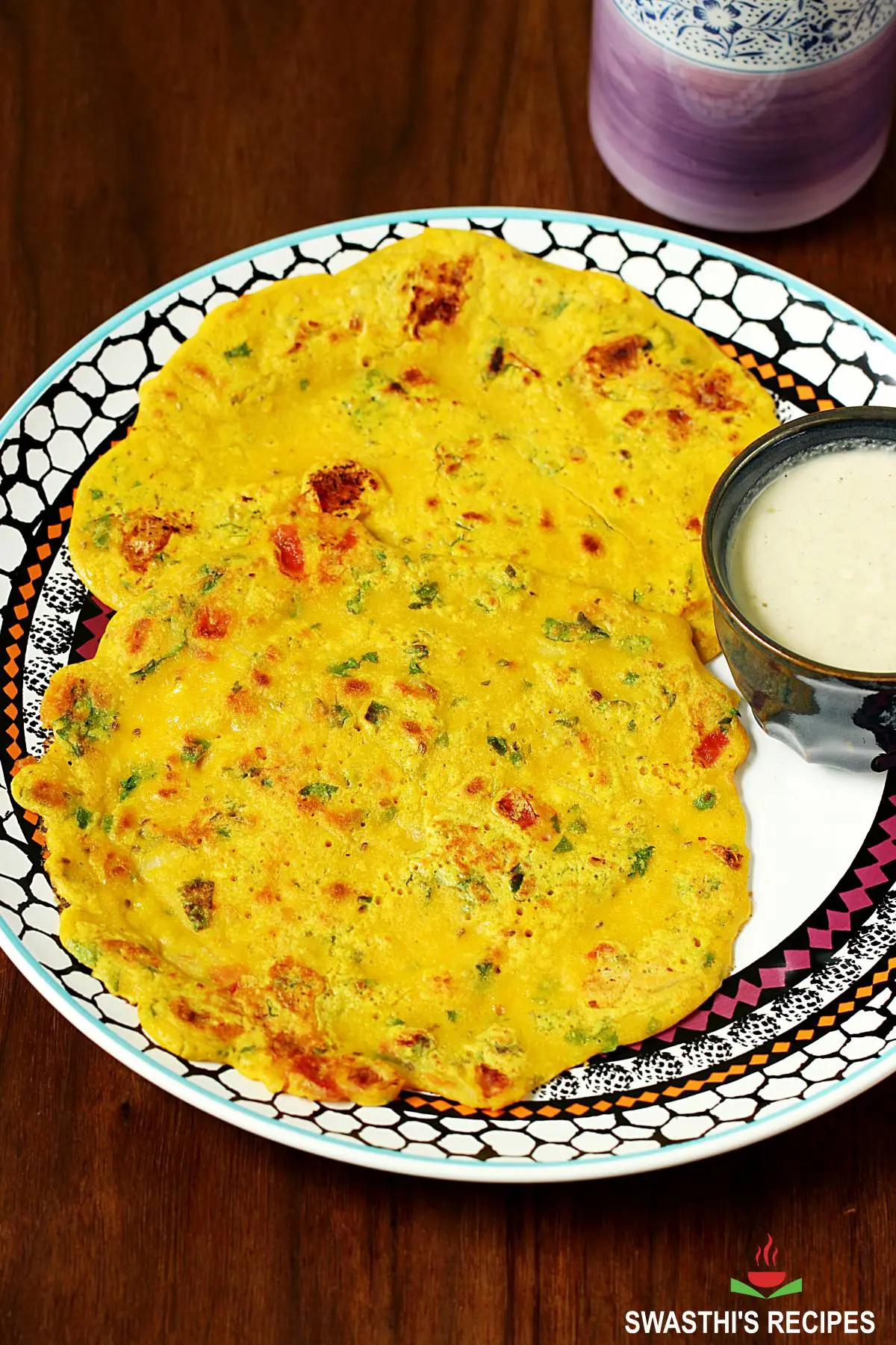 Besan chilla made with gram flour